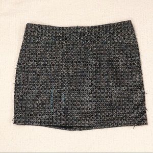 J Cooper | Blue and Black Tweed Mini Skirt